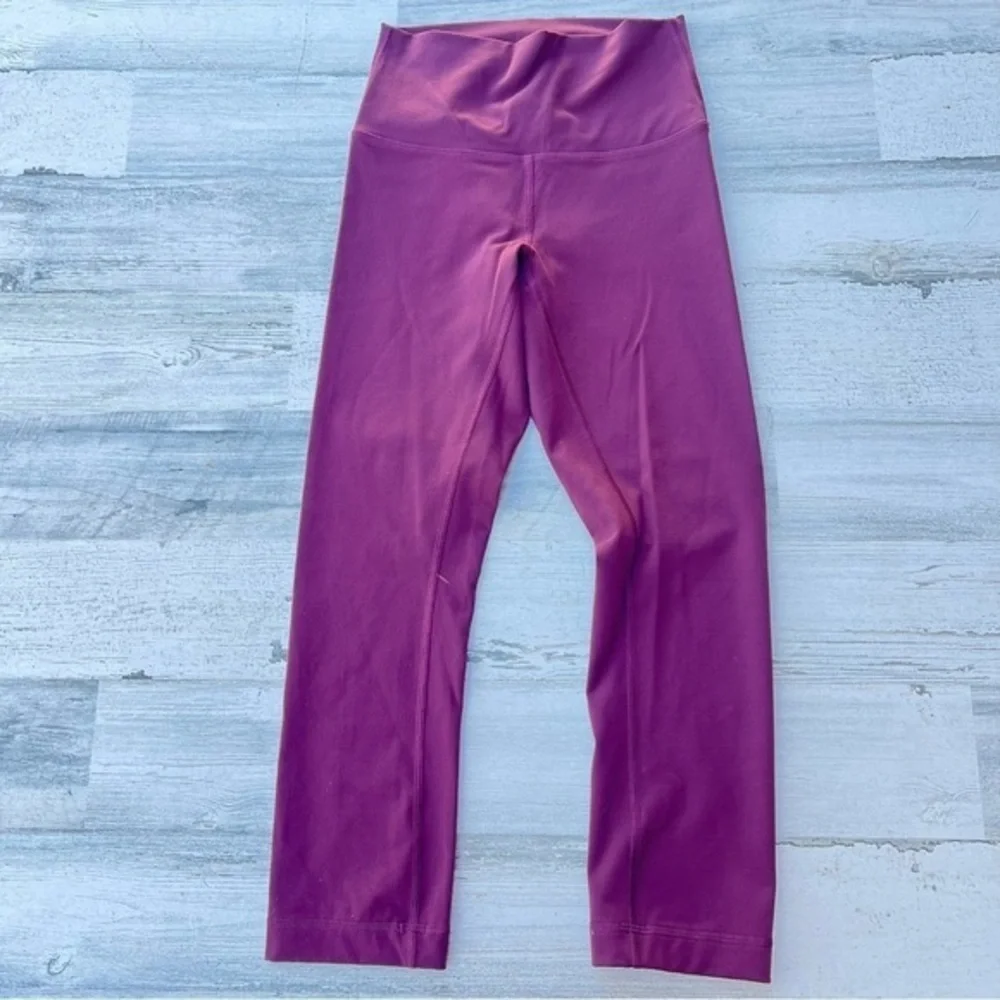 Lululemon Leggings Size 4 Red Wine Maroon‎ Womens Yoga Athleisure Wear